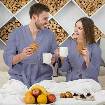 Полотно вафельное 150 см г/к рис.86038-6 голубой АК