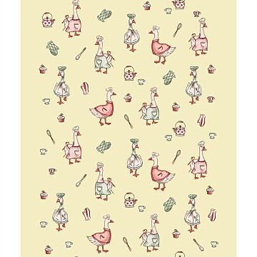 Полотно вафельное 50 см наб рис.29477-1 Гуси