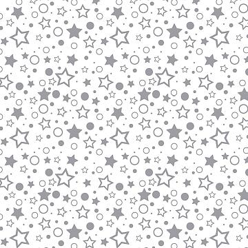 Перкаль 150 см наб рис.64016-1 Серое ассорти на белом