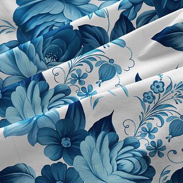 Бязь Премиум 220 см наб рис.72204-2 Жостовская роспись (комп A92934)