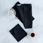 Комплект вафельных полотенец WENGE черный