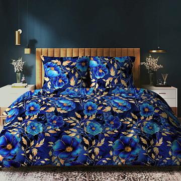 Бязь Премиум 220 см наб рис.72241-1 Сапфировый букет