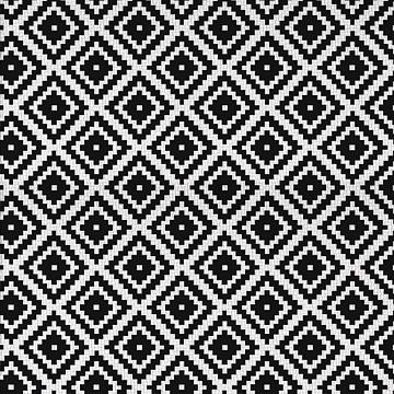 Скатерть рогожка Fine Line рис.62077-4 Ромбы черно-белые