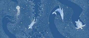 Полотно вафельное 150 см наб рис.29335-3 На море