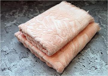 Полотенце махровое ПАЛЬМА/PALMA, персиковый