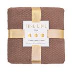 Плед велсофт Fine Line Мусс Мокко 17-1230 кубик