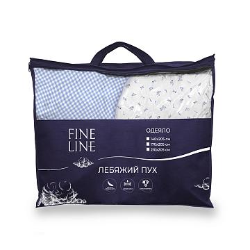 Одеяло Fine Line с кантом, коллекция Прованс, дизайн Сальвия, лебяжий пух, перкаль