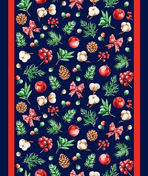 Полотно вафельное 50 см наб рис.29405-2 Зимнее чудо