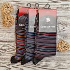 Носки муж 2122 CLASSIC 022 черный-т.оранжевый