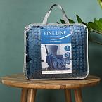 Плед велсофт Fine Line Джинсовый 194118 кубик