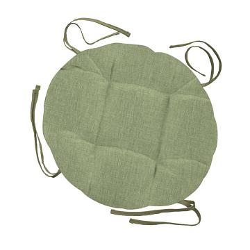 Подушка на стул с тафтингом круглая Все ДOMA/Vse DOMA рис.60008-5 Олива
