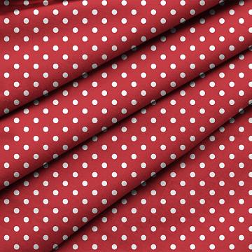 Прихватка-рукавица рогожка Fine Line рис.62064-1 Белый горох на красном