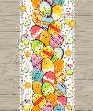 Дорожка 50 см наб рис.30204-1 Пасхальные пряники