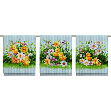 Полотно вафельное 150 см наб рис.29472-1 Весенний праздник