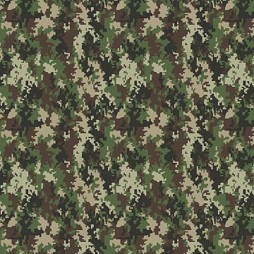 Полотно вафельное 150 см наб рис.29482-1 Милитари