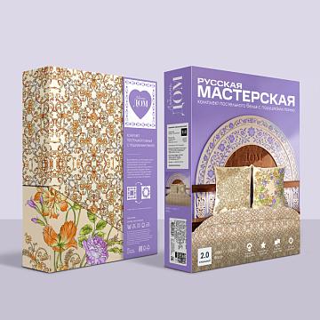 КПБ бязь РУССКАЯ МАСТЕРСКАЯ Любимый дом (70х70 - 2 шт. панно) рис.60382-1/13321-9 Вера
