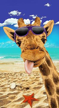 Полотно вафельное 150 см наб рис.35027-1 Жирафа