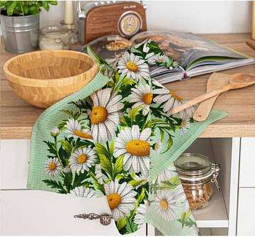 Полотно вафельное 50 см наб рис.29440-2 Ромашки