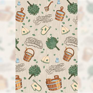 Полотенце вафельное пляжное Vse DOMA рис.62178-1 Поддай жару