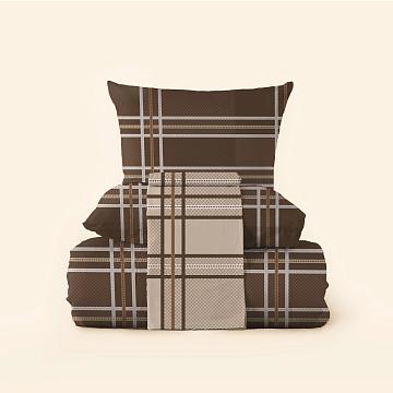 КПБ перкаль Fine Line рис.60366-2/60371-2 Канкор шоколад new