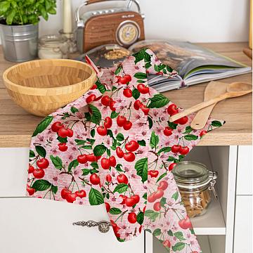 Полотно вафельное 50 см наб рис.29435-1 Сладкая вишня