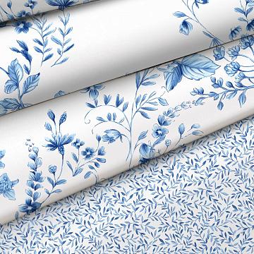 КПБ бязь Любимый дом рис.50009-1/50010-1 Лазурь