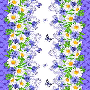 Полотно вафельное 50 см наб рис.5600-1 Букет