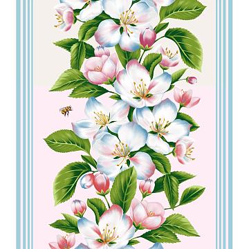 Полотно вафельное 50 см наб рис.29432-2 Цветочный вернисаж