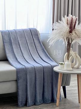 Плед велсофт ST-011 Соты Home Jalon сине-серый