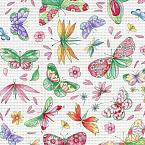 Полотно вафельное 50 см наб рис.62005-1 Butterfly