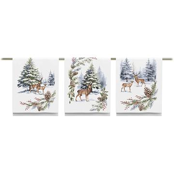 Рогожка 150 см наб рис.29293-1 У снежных берегов