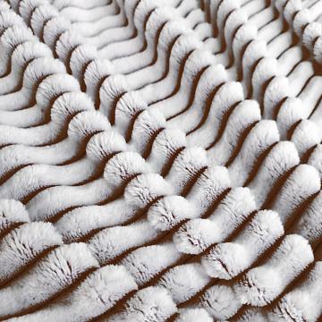 Плед велсофт Все ДOMA/Vse DOMA полоса 2,5 см, шиншилла, коричнево-белый