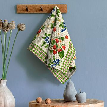 Полотно вафельное 50 см наб рис.29439-1 Сладкие ягодки