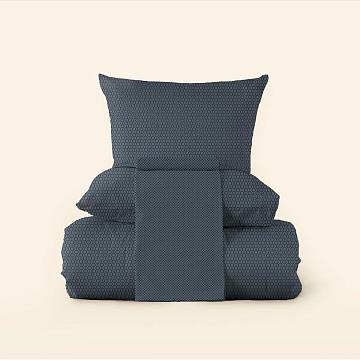 КПБ перкаль Fine Line рис.50117-1/40625-11 Блеск антрацита Art new