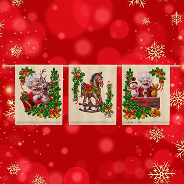 Полотно вафельное 150 см наб рис.29397-1 Веселая компания