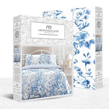 КПБ бязь Любимый дом рис.50009-1/50010-1 Лазурь