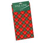 Фартук с карманом рогожка Fine Line рис.62037-1 Шотландка