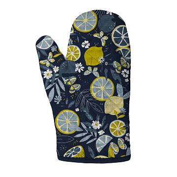 Прихватка-рукавица рогожка Fine Line рис.62073-1 Мохито