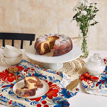 Полотно вафельное 50 см наб рис.29431-2 Аленький цветочек