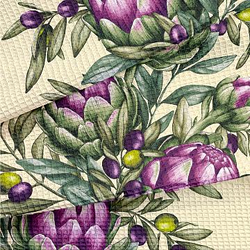 Полотно вафельное 50 см наб рис.29501-1 Артишок