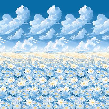 Перкаль 220 см наб рис.72055-1 Воздушные ромашки