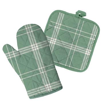 Набор из рогожки прихватка, рукавица Vse DOMA рис.60165-1 Камилла