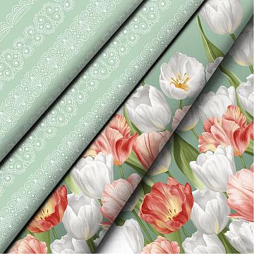 КПБ перкаль Fine Line рис.60390-1/60417-1 Нежные тюльпаны
