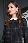 Платье жен BeGood AW19WJ102 Urban Chic черный/клетка