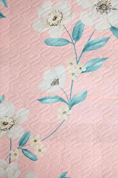 Покрывало однотонное п/э Комфорт Клетка розовая