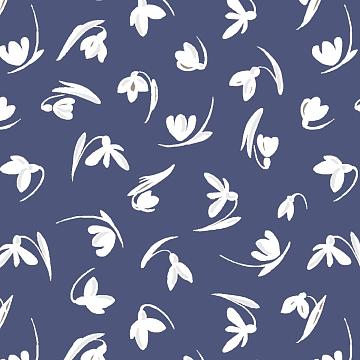 Перкаль 150 см наб рис.64011-1 Галантус синий