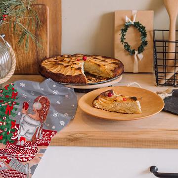 Полотно вафельное 150 см наб рис.62114-2 Тепло в каждом мгновении