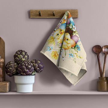 Полотно вафельное 50 см наб рис.29367-1 Яркая Пасха