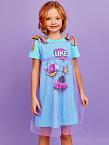 Платье д/дев Juno SS21GJ531 Sweet Rainbow бирюзовый