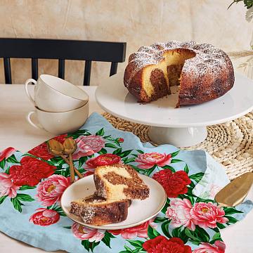 Полотно вафельное 50 см наб рис.29438-1 Пионы